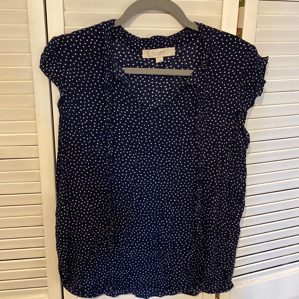 Loft Tie Neck Blouse